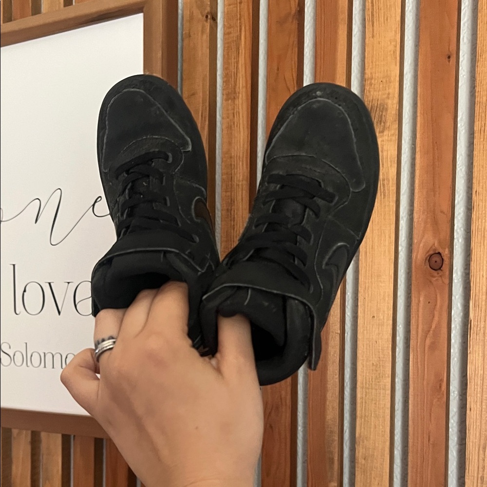 Nike Kids Black High-Top Sneakers